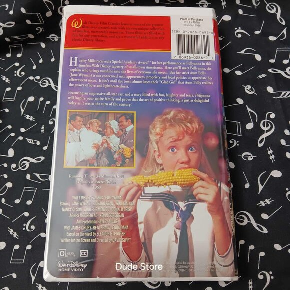 Pollyanna by Walt Disney - 1960 Movie on 1994 VHS - Clamshell Case - Picture 3 of 5